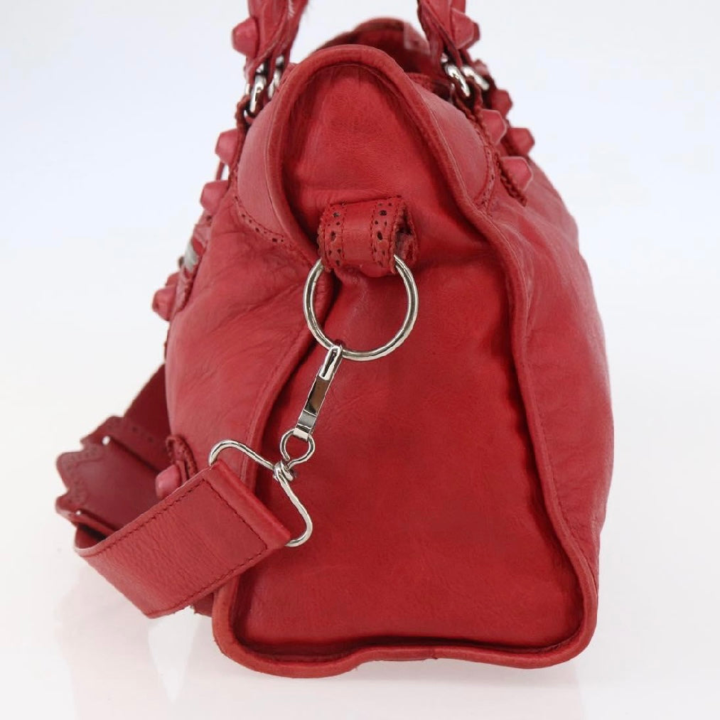 Balenciaga Red Lace City Bag