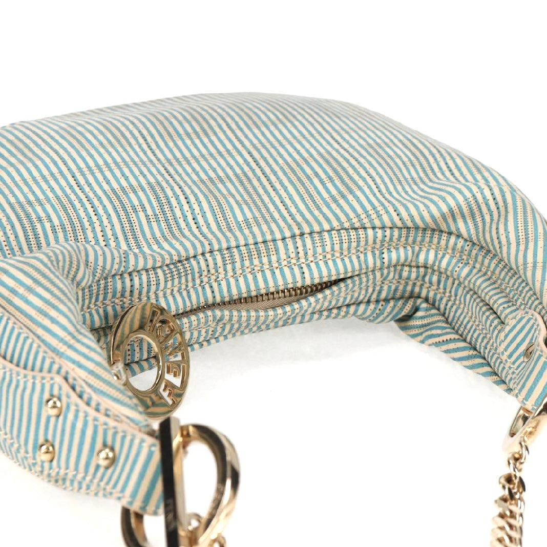 Fendi Denim Perforated Hobo Bag