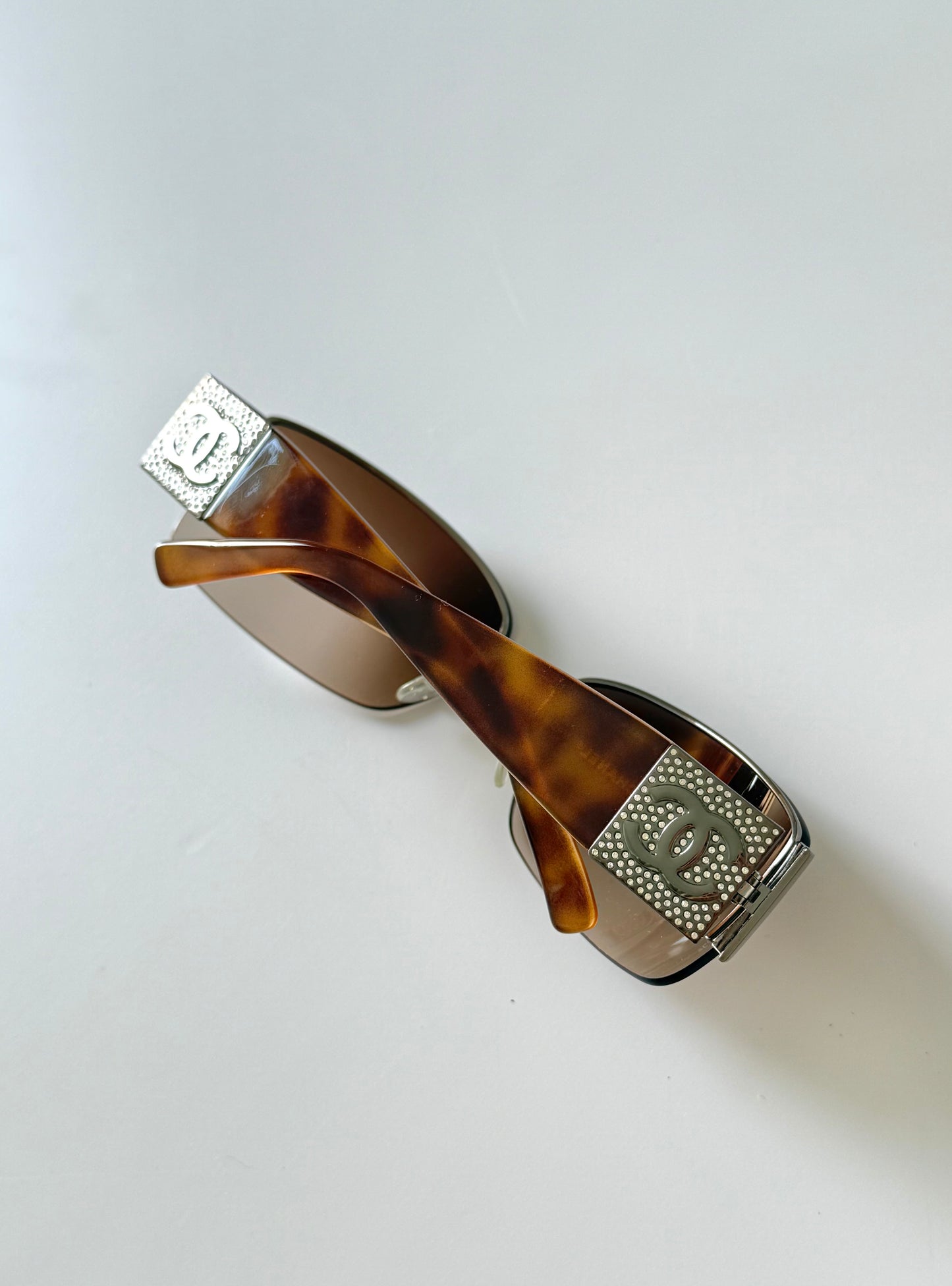 Chanel Diamantè Tortoise Sunglasses