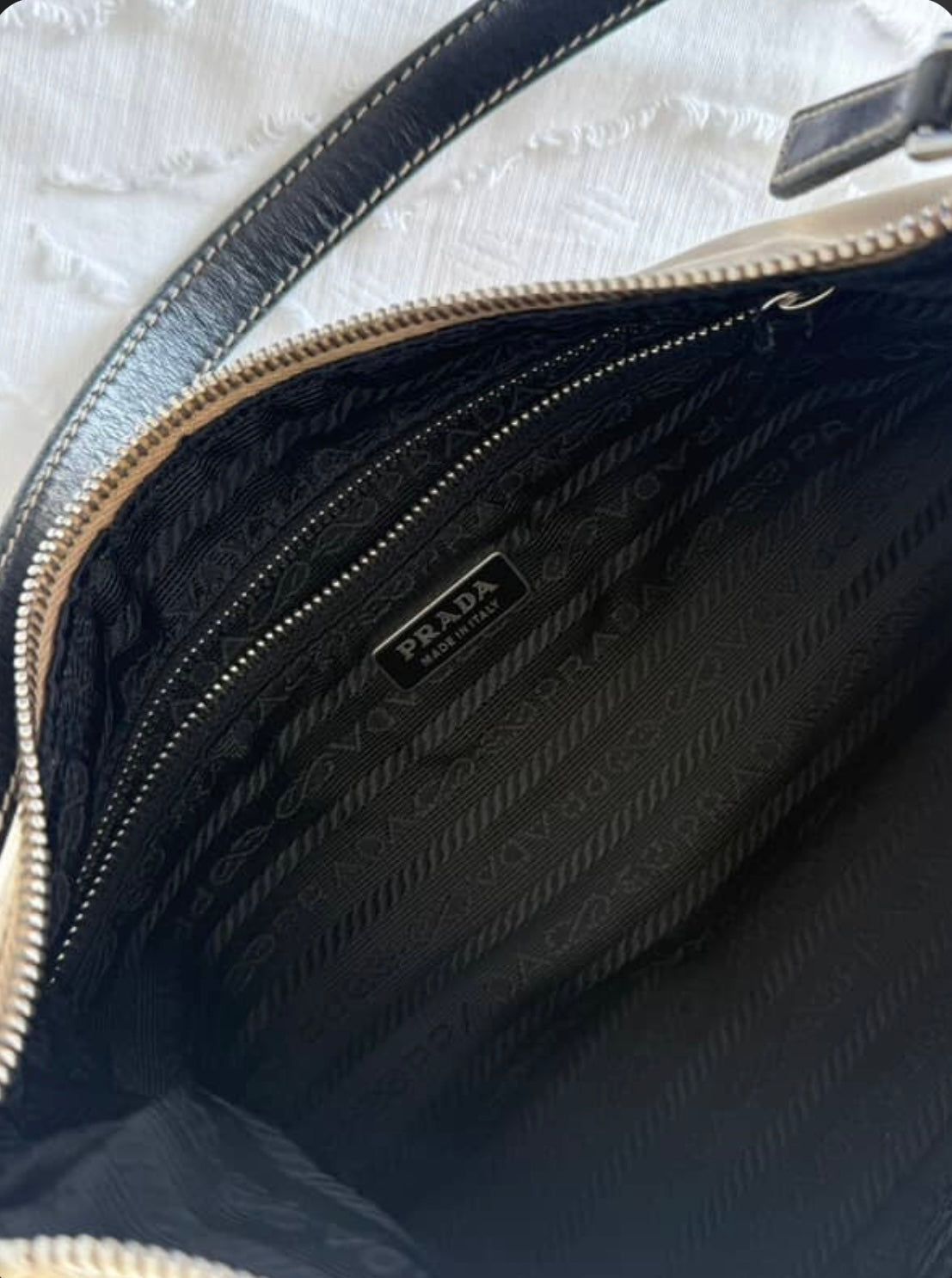 Prada Tessutto Beige Pochette