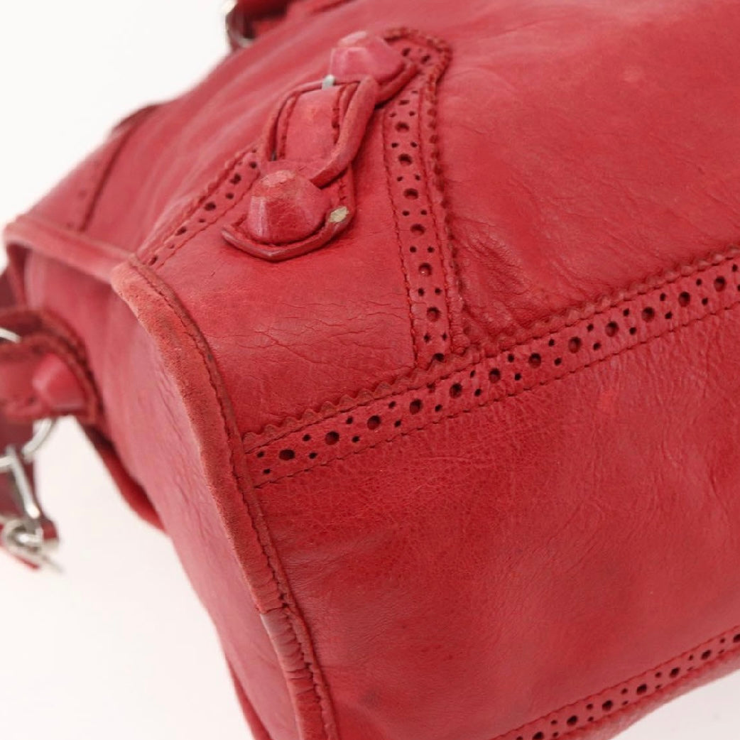 Balenciaga Red Lace City Bag