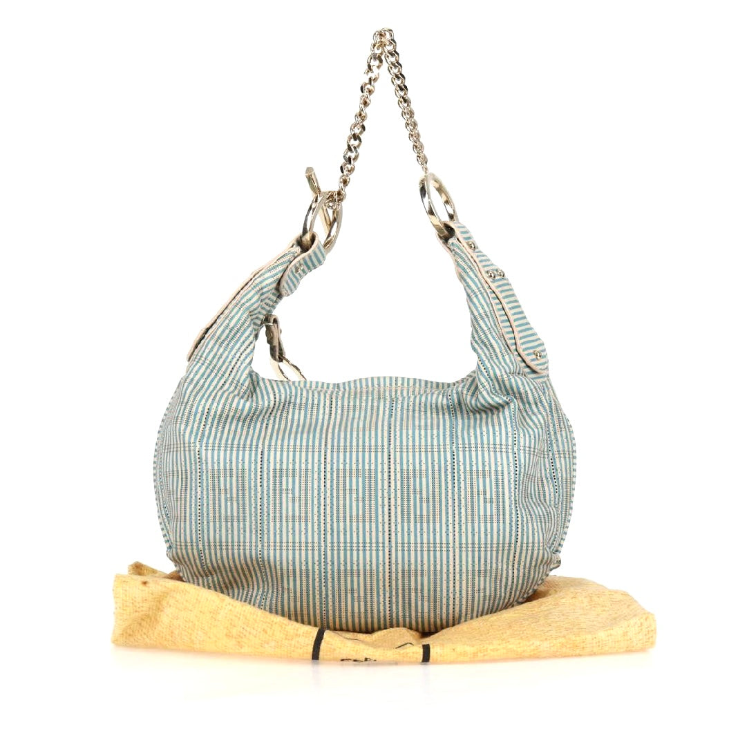 Fendi Denim Perforated Hobo Bag