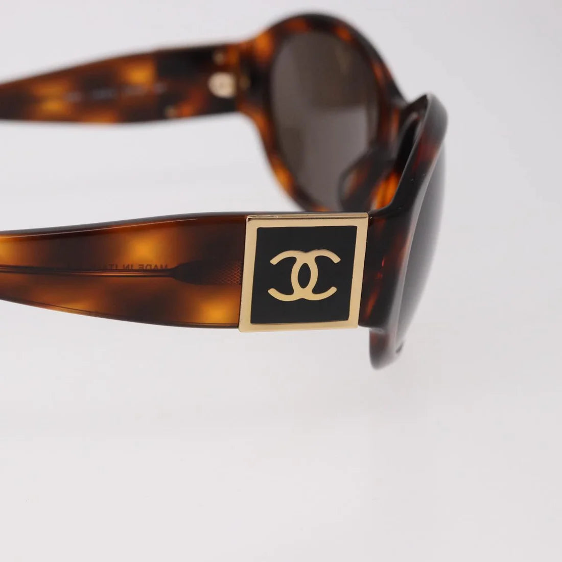 Chanel CC Tortoiseshell Coco mark Sunglasses