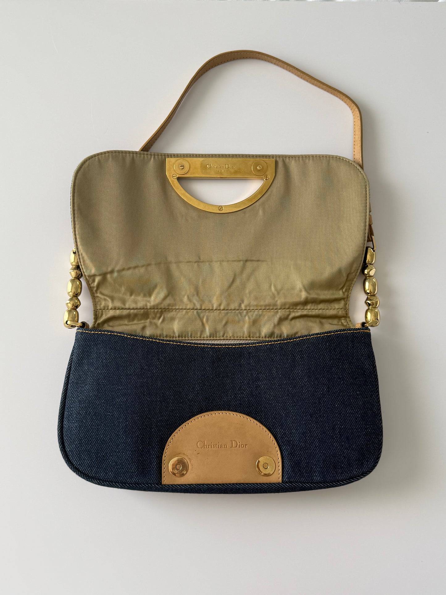 Dior Denim Malice Beaded Bag