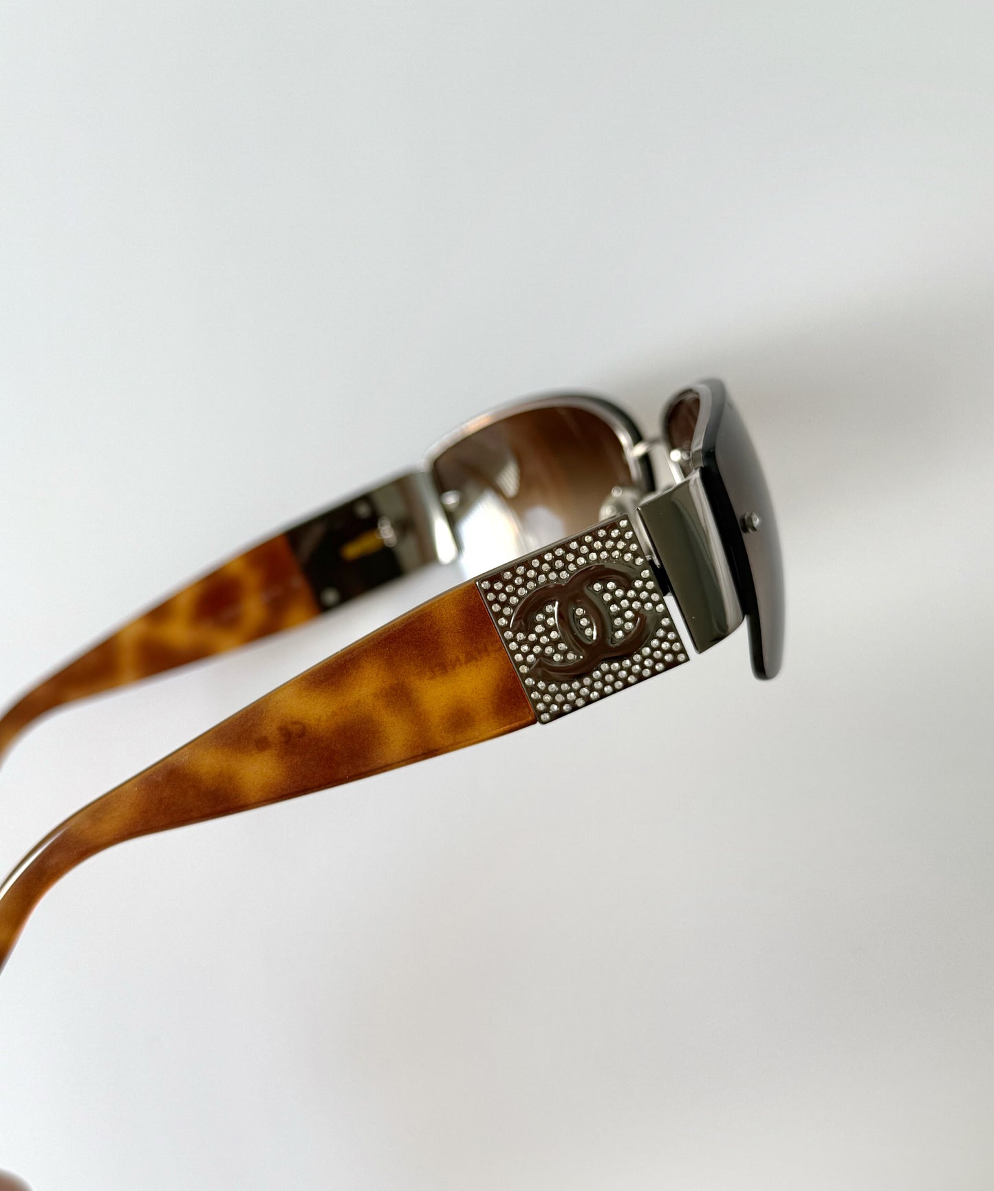 Chanel Diamantè Tortoise Sunglasses
