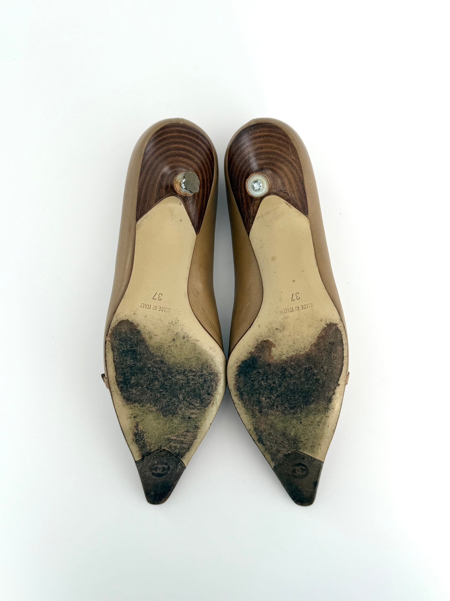 Chanel Python Vintage Kitten Heels