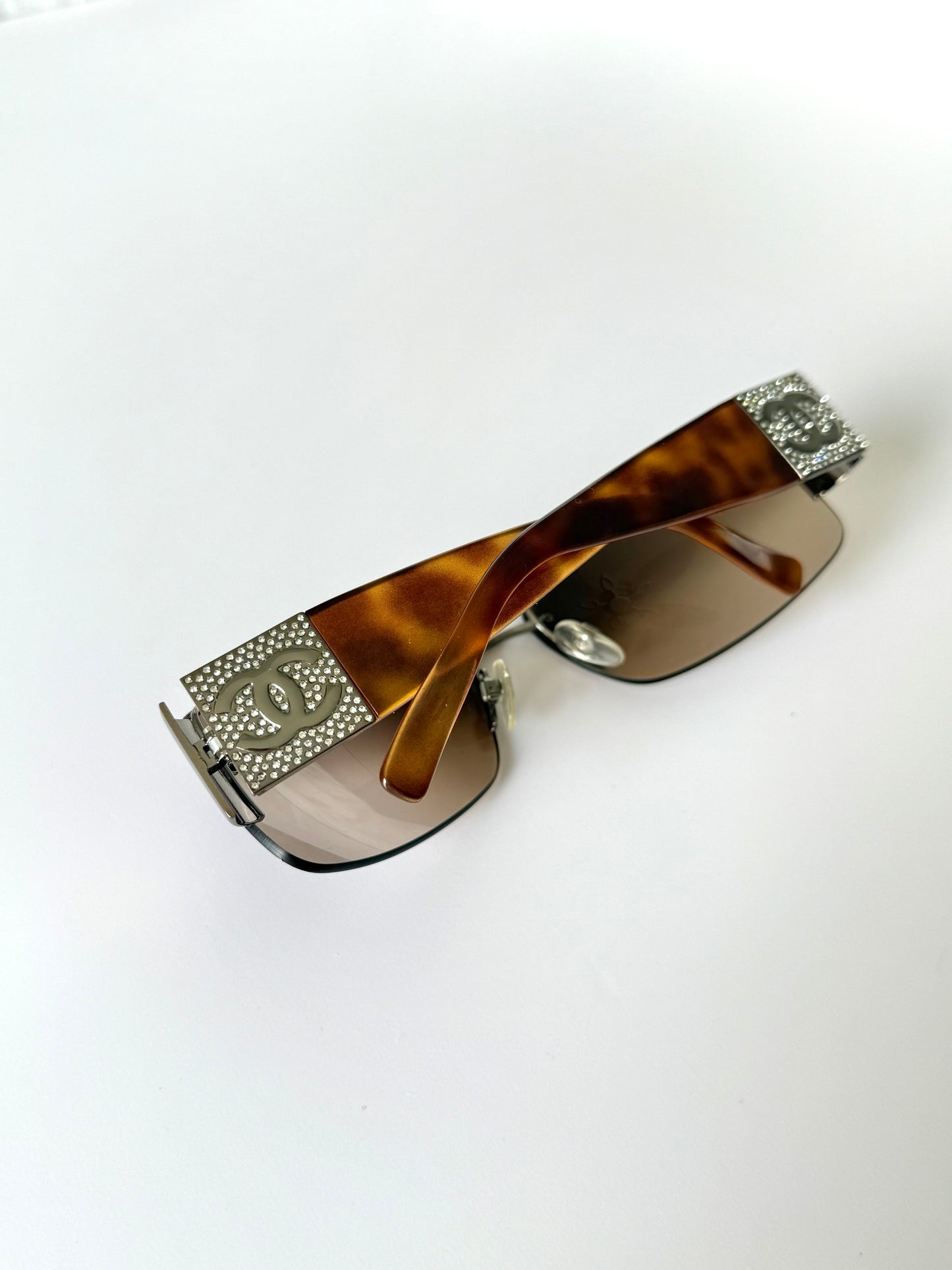 Chanel Diamantè Tortoise Sunglasses
