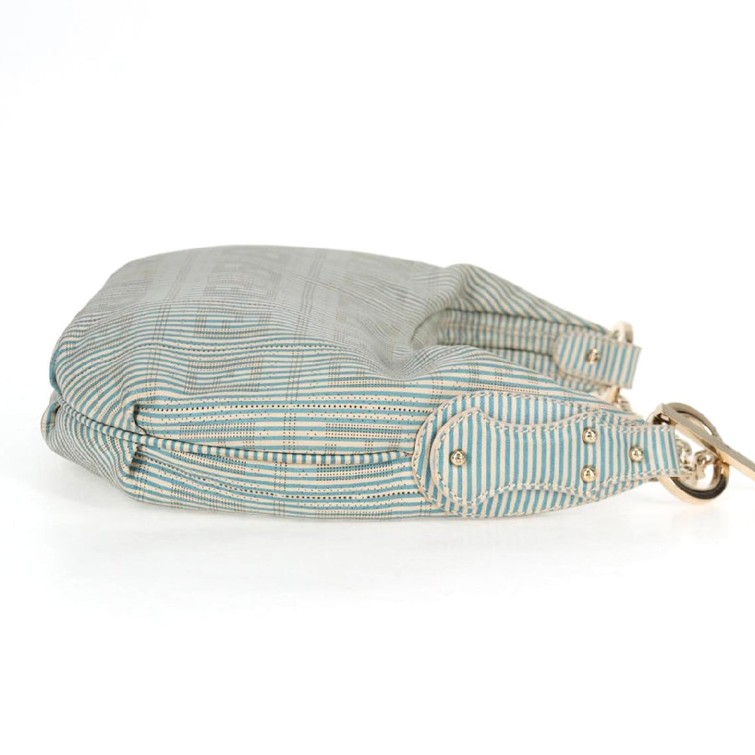 Fendi Denim Perforated Hobo Bag
