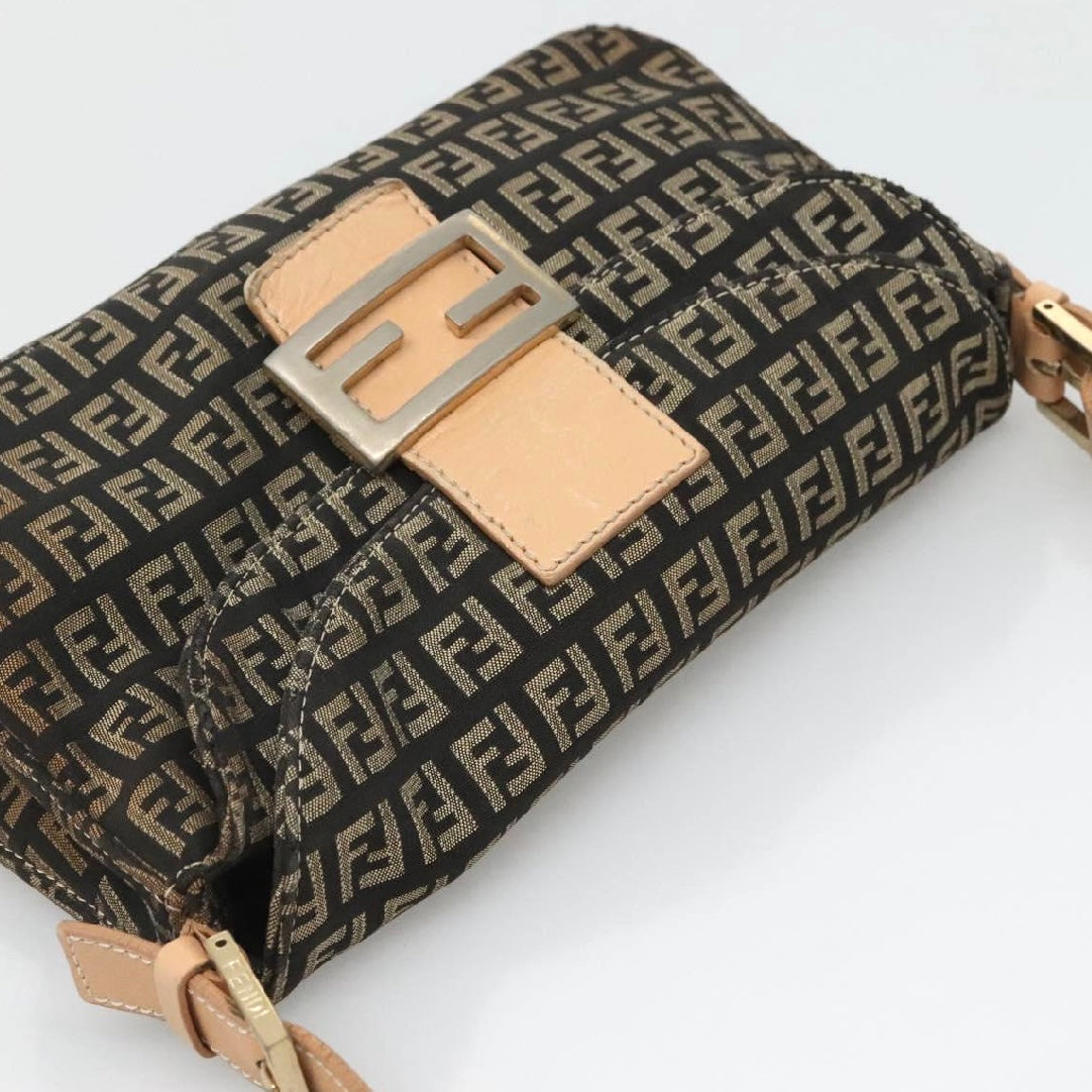 Fendi Zucchino Canvas Mamma Baguette
Shoulder Bag