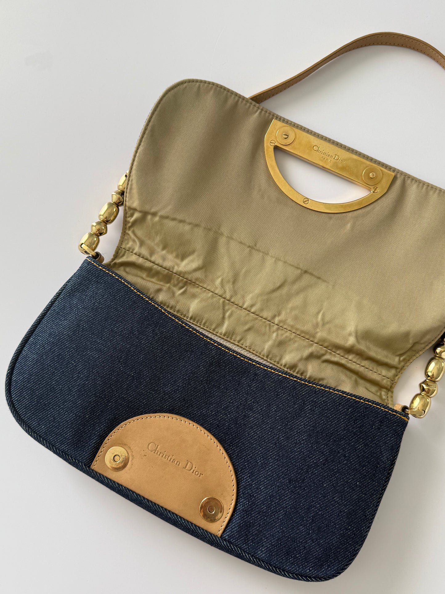 Dior Denim Malice Beaded Bag