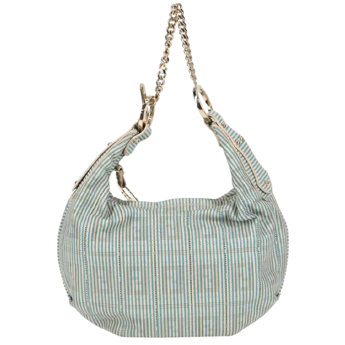 Fendi Denim Perforated Hobo Bag