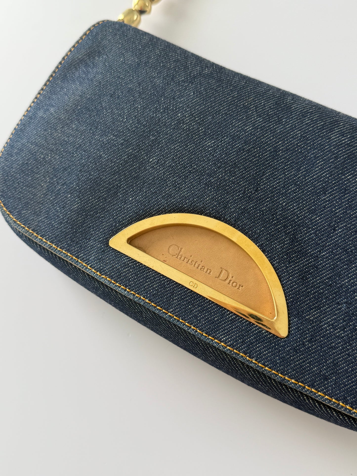 Dior Denim Malice Beaded Bag