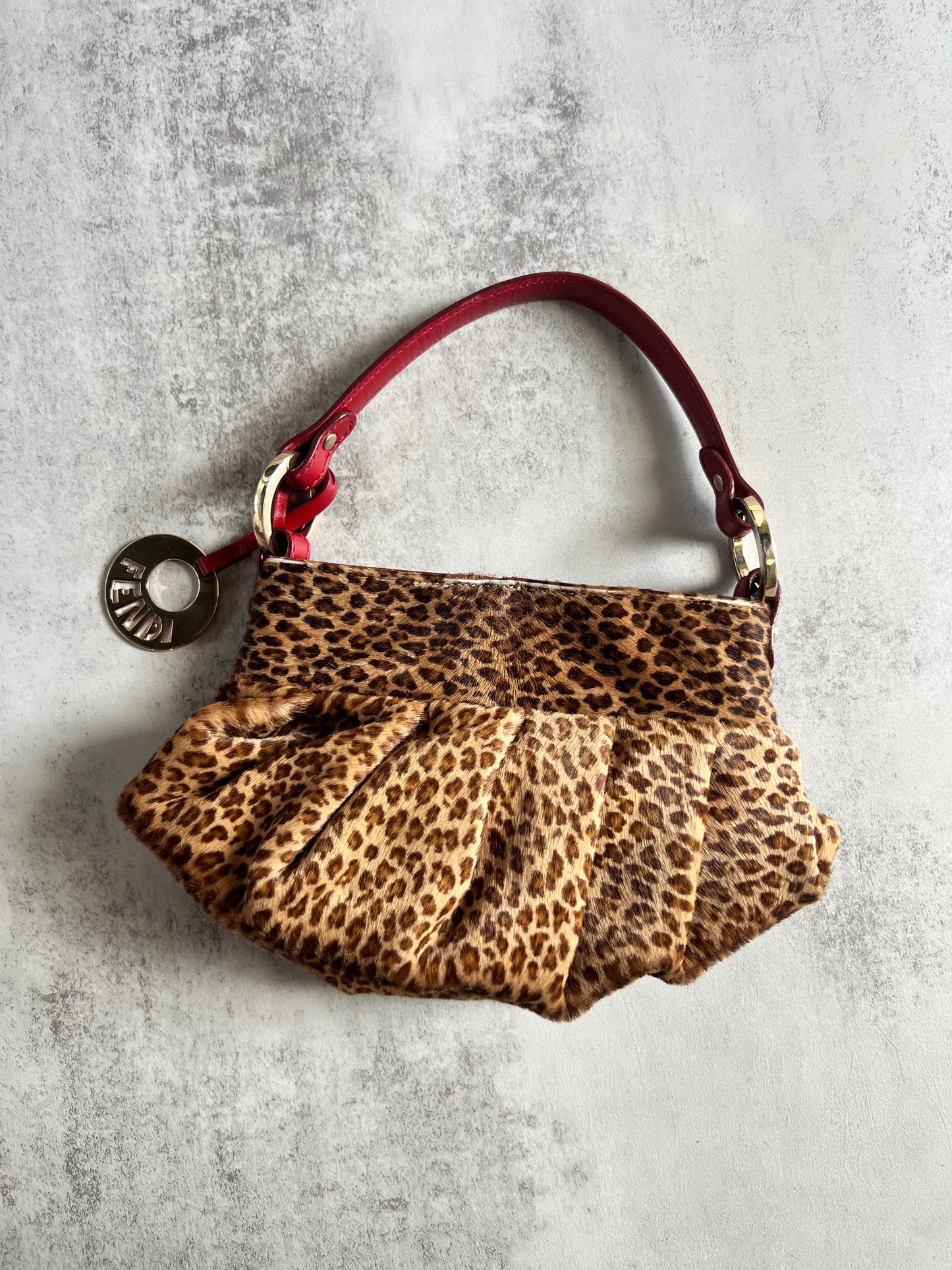 Fendi Leopard Ponyhair Mini Chef Bag