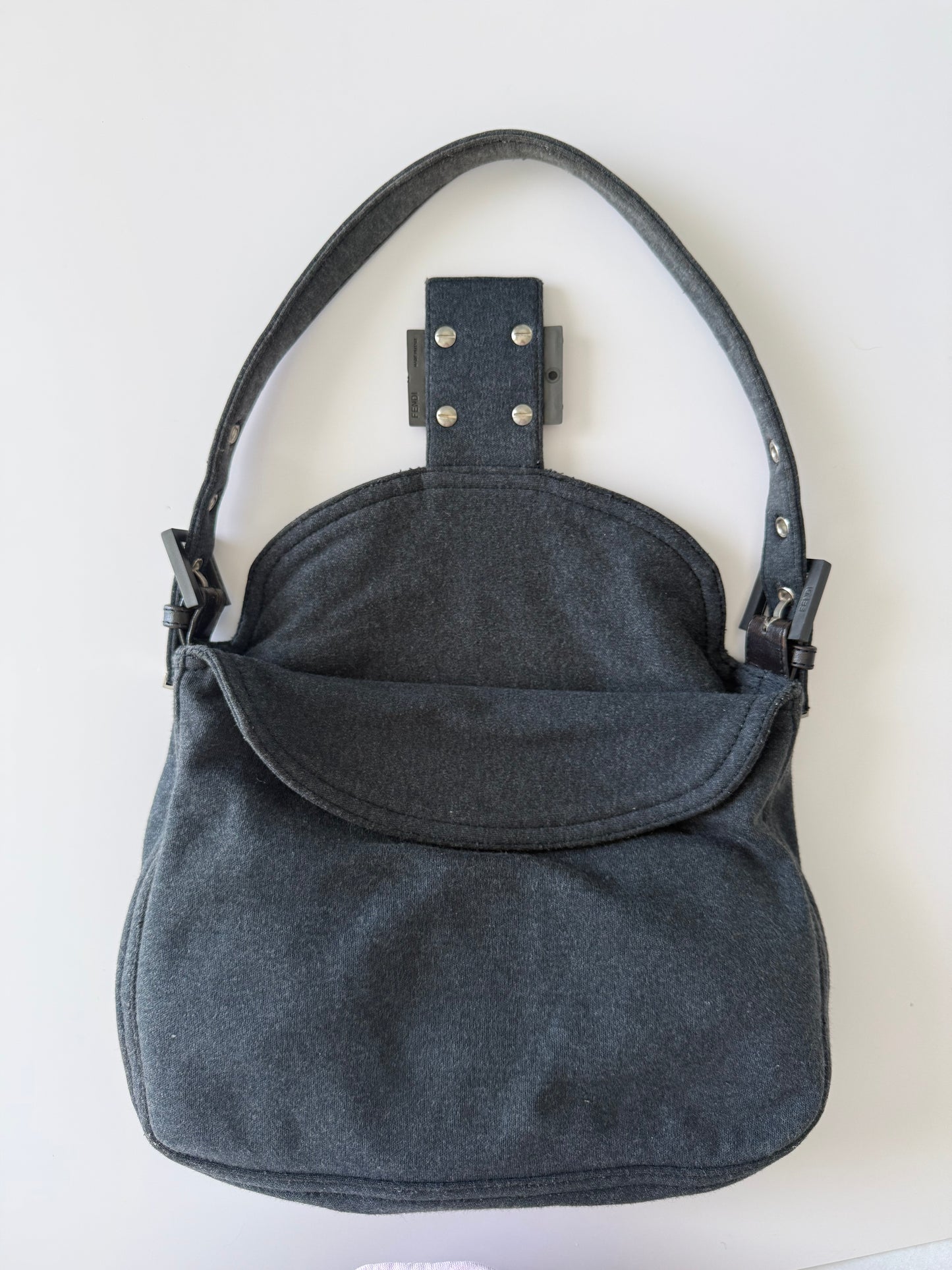 Fendi Mamma Cotton Grey Baguette