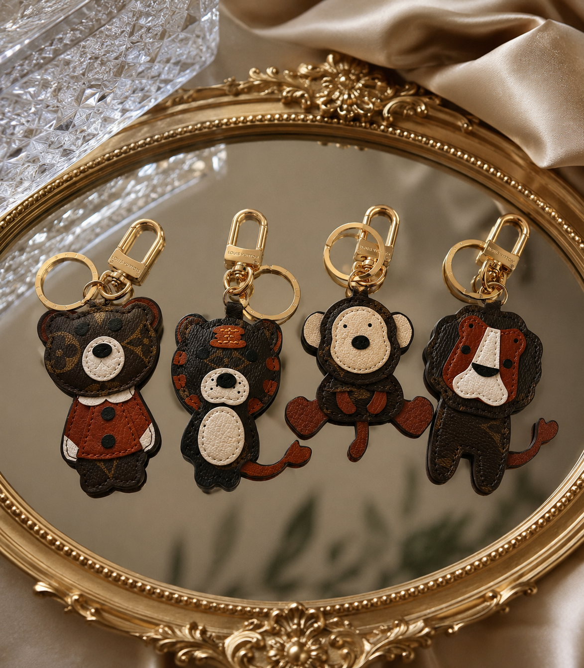 LV REPURPOSED KEYCHAIN / BAG CHARMS