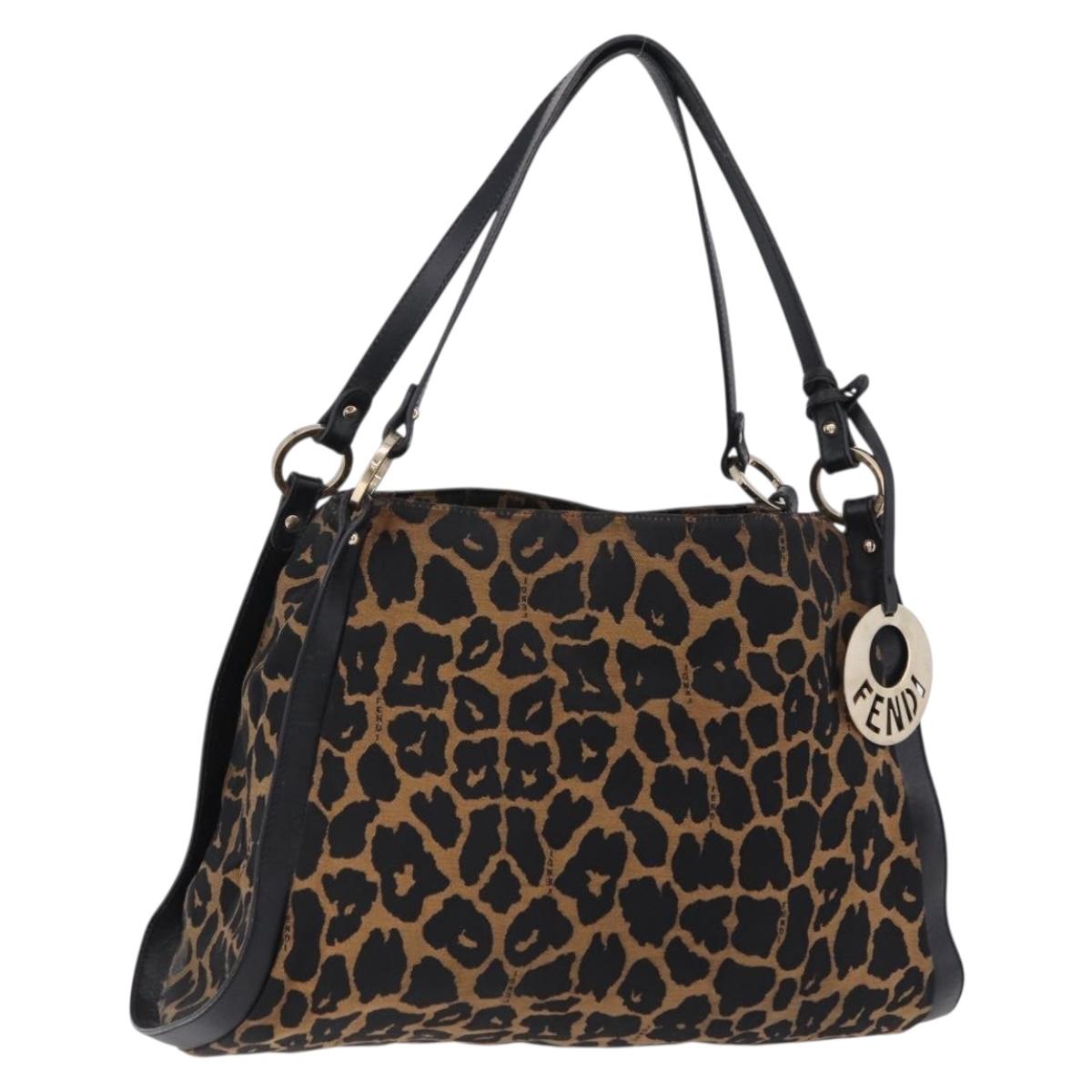 Fendi Leopard Chef Shoulder Bag