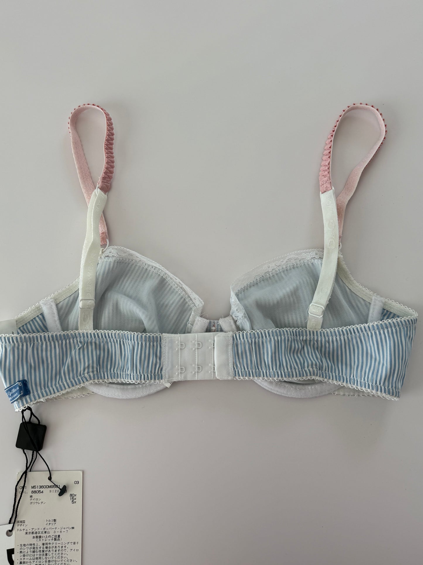 D&G Lace Pinstripe Bralette