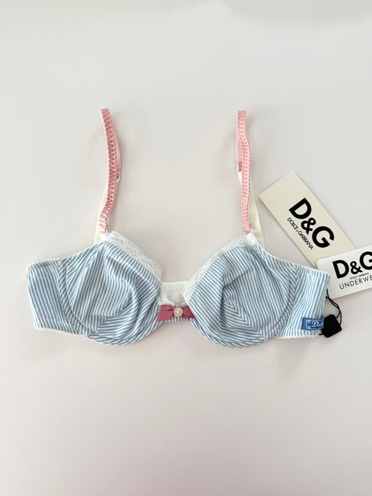 D&G Lace Pinstripe Bralette