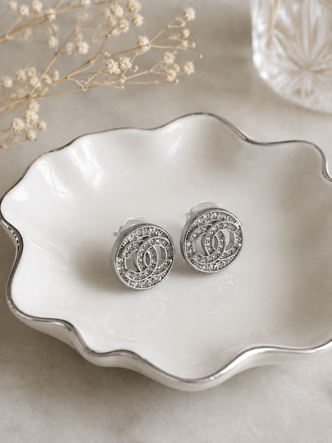Chanel Round Diamond Earrings