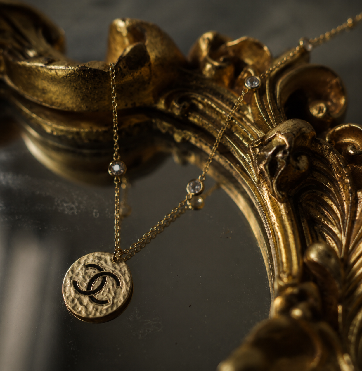 CHANEL DIAMOND COIN NECKLACE