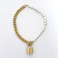 Reworked LV Pearl Lock Chain