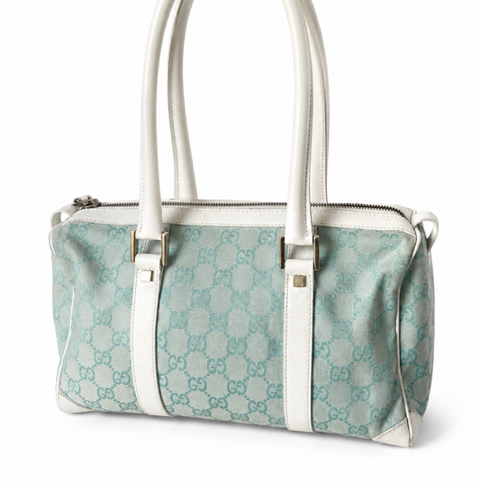 Gucci Turquoise Iridescent Monogram Bag