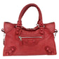 Balenciaga Red Lace City Bag