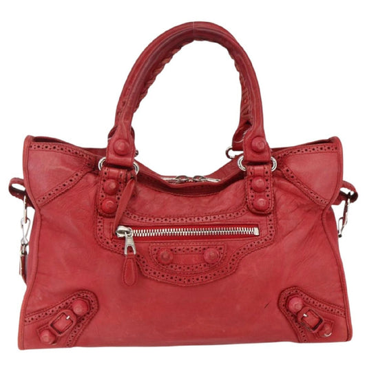 Balenciaga Red Lace City Bag