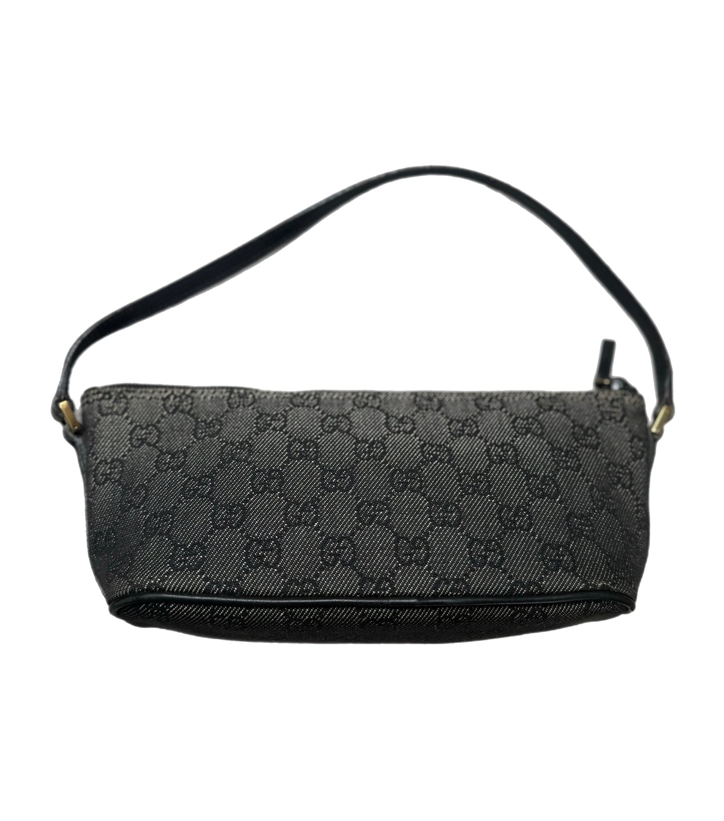 Gucci Black Denim Pochette Bag
