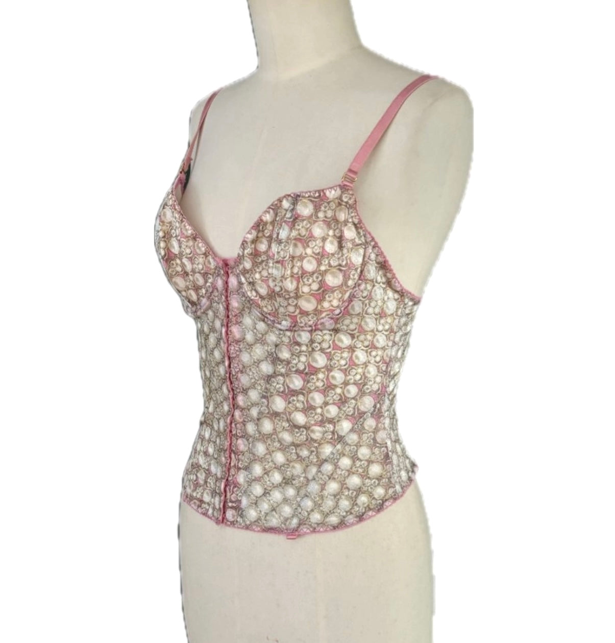 Roberto Cavalli Pink Pearl Corset