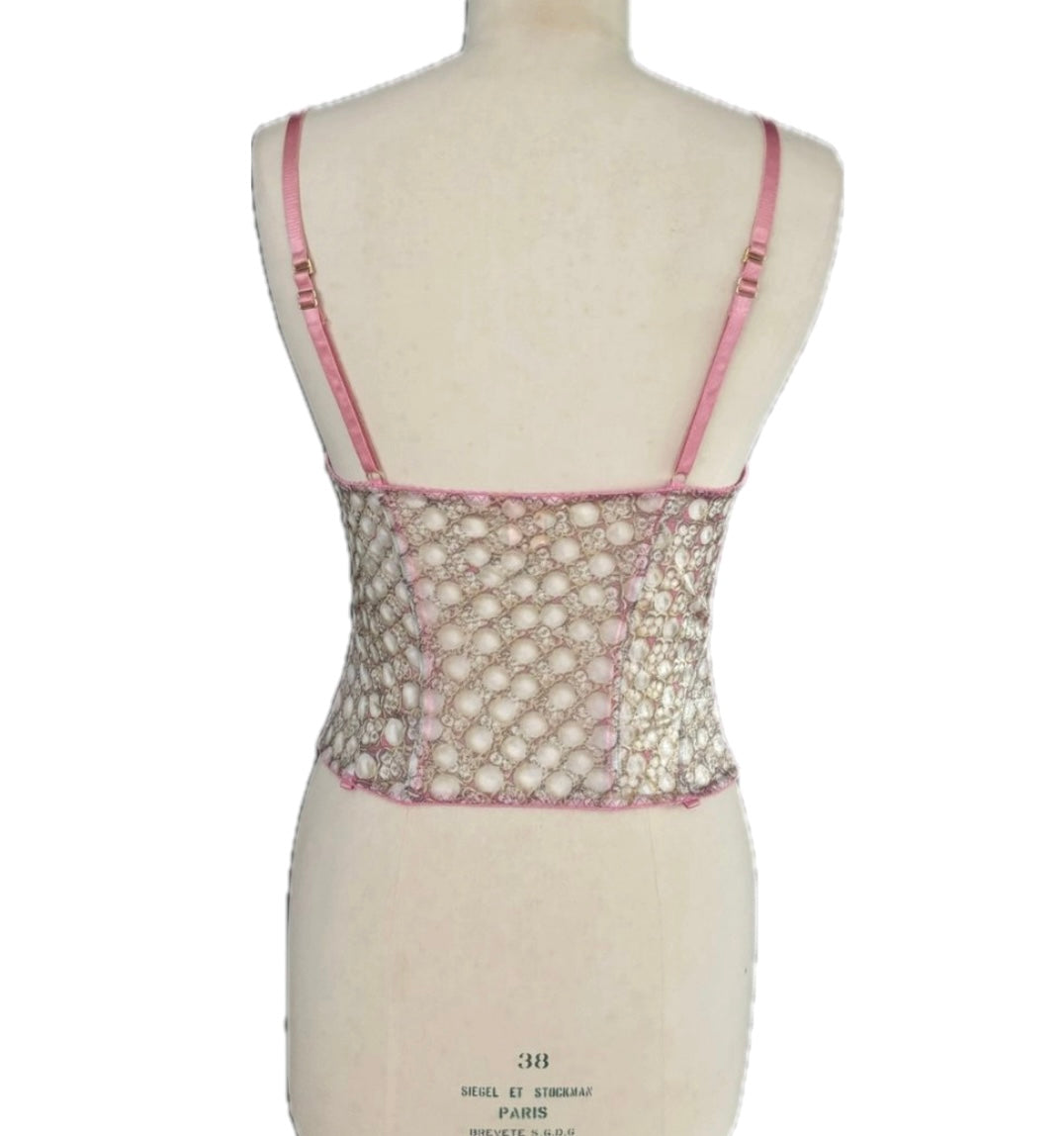 Roberto Cavalli Pink Pearl Corset