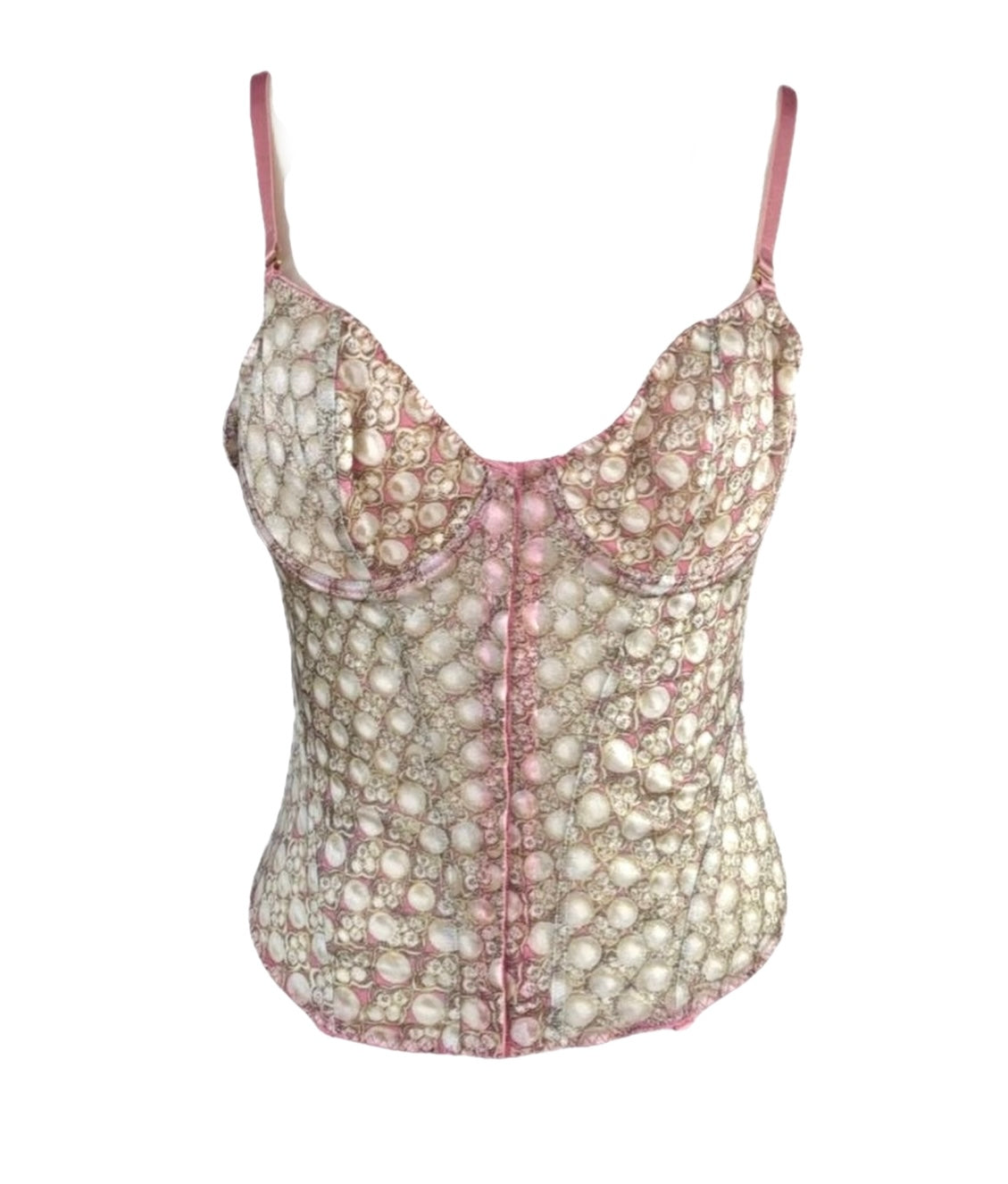 Roberto Cavalli Pink Pearl Corset