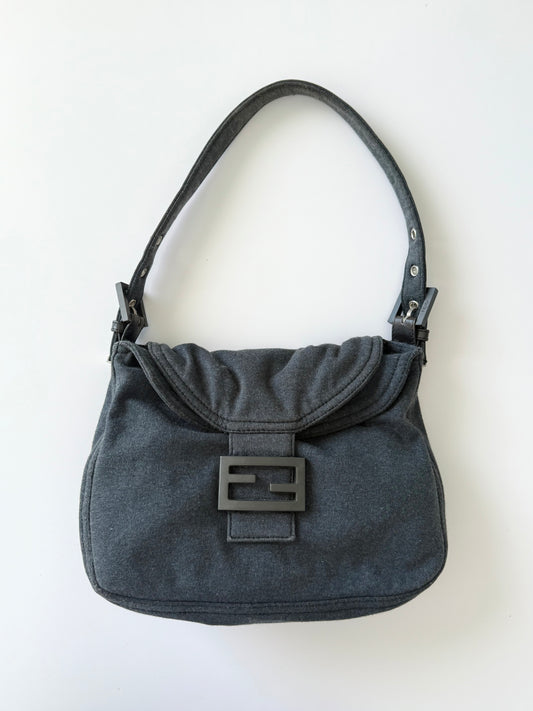 Fendi Mamma Cotton Grey Baguette