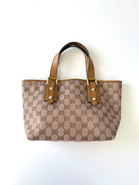 Gucci Pink GG Canvas Tote